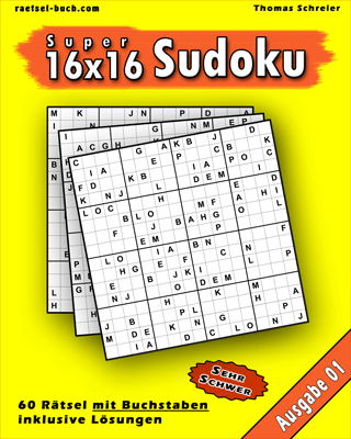 Cover 16x16 Buchstaben-Sudoku Schwer
