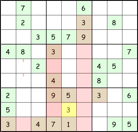 Sudoku Anleitung Schritt 3