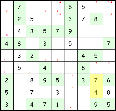 Sudoku Anleitung Schritt 23