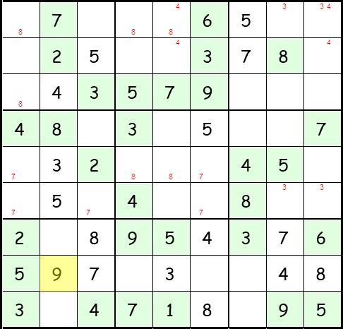 Sudoku Anleitung Schritt 25