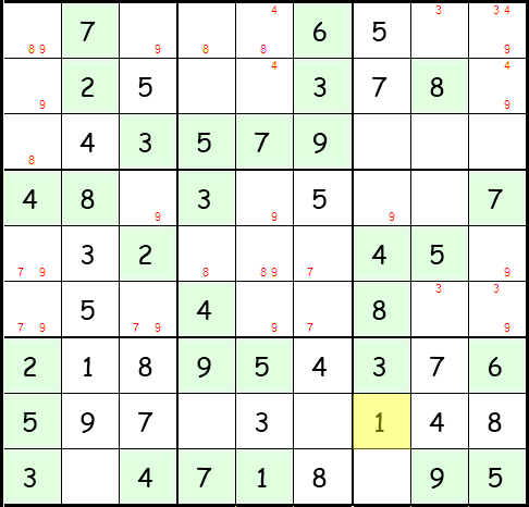 Sudoku Anleitung Schritt 28