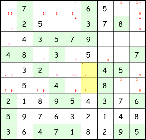 Sudoku Anleitung Schritt 31