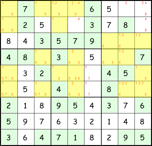 Sudoku Anleitung Schritt 33